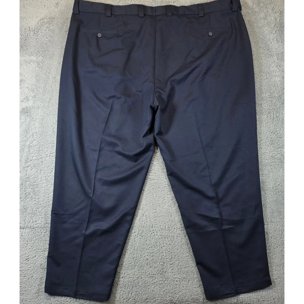 Oak Hill Dress Pants Mens 54x30 Navy Blue Pleated Classic Fit Business Trousers